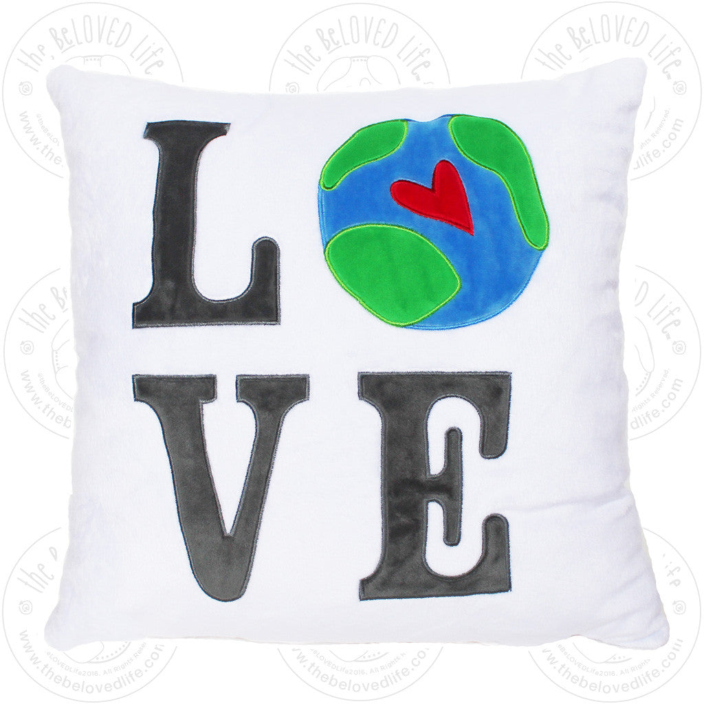 The BeLOVED Life LOVE Plush Cushion Travel Pillow for Kids